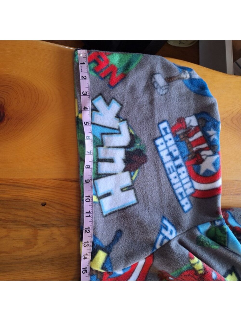 Avengers Fleece Poncho Cape With Hood & Pocket Handmade M Medium Hulk Iron Man - Picture 8 of 16